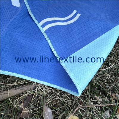 Wholesale Custom Print micro fiber Sand Free Waffle Beach Towel with Logo