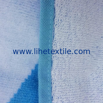 Custom large blue jacquard bath 100% cotton heavy  beach towel