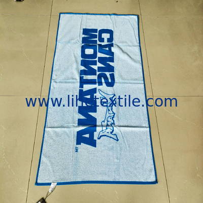 wholesale luxury 100% cotton blue beach towel custom big logo woven jacquard beach towel cotton terry beach towel