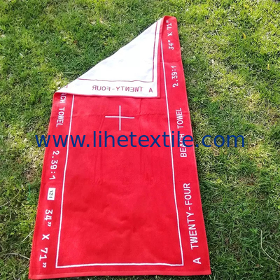 Hot sale redluxury beach towel summer towel beach 100% cotton personalized double si ded beach towel 1ogo bulk