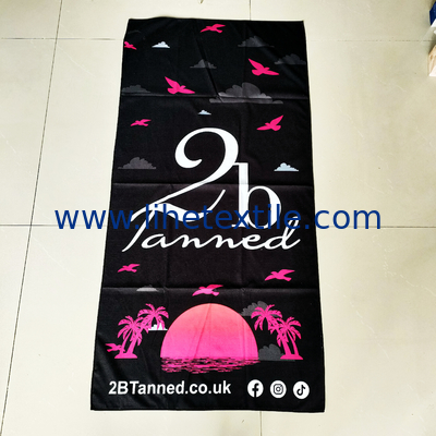 New style eco friendly quick dry custom print microfiber terry custom beach towel with logo