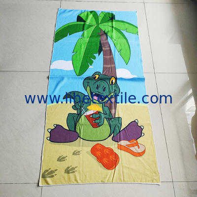 wholesale quality microfiber organic cartoon summer children beach towel
