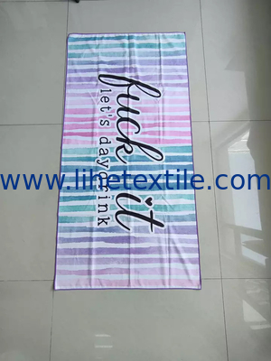 pink beach towels with logo custom print towel fabric stripe sand free custom logo