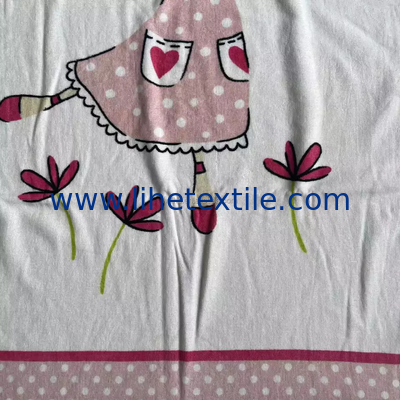 Custom logo printed kids beach towel 100% cotton kids wholesale custom printed organic baby children pink girly beach to