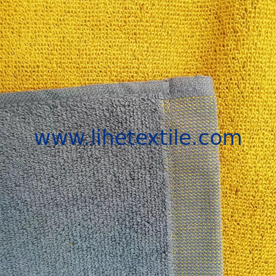 Customized yellow color 100% organic jacquard beach towel water absorbent towels