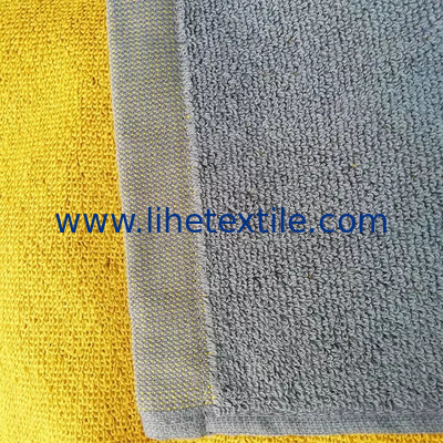 Customized yellow color 100% organic jacquard beach towel water absorbent towels