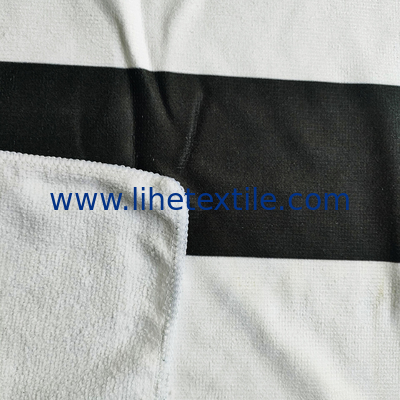Soft fabric microfiber beach towel with logo custom print designer summer light weight stripe beach towel