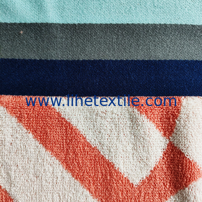 Oversized  100% cotton yarn-dyed jacquard organic beach towel custom sublimation luxury beach towel