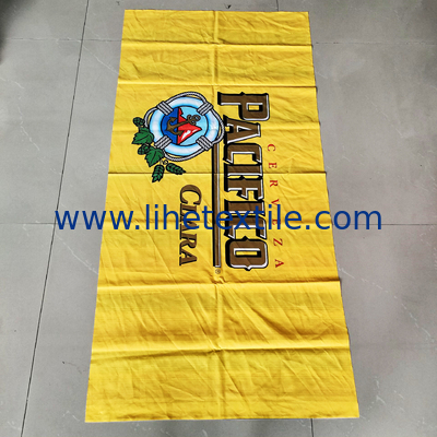 Recycled custom design double side print suede microfiber beach towel