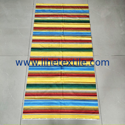 Recycled custom design double side print suede microfiber beach towel