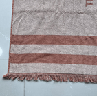 100% organic cotton velour heavy custom cabana stripe jacquard  terry beach towel
