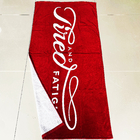 100% cotton reactive printed large logo beach towel