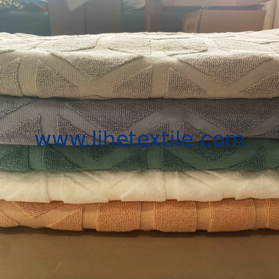 100% Cotton Custom Logo Plain Woven Jacquard Bath Towel