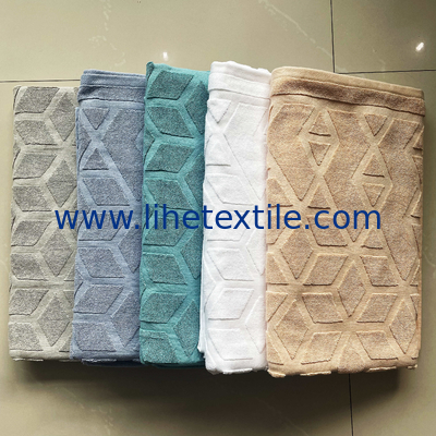 100% Cotton Custom Logo Plain Woven Jacquard Bath Towel