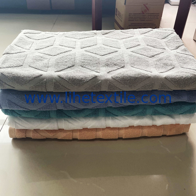 100% Cotton Custom Logo Plain Woven Jacquard Bath Towel