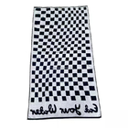 Black and white personilised jacquard recycled 500gsm luxury heavy  beach towel