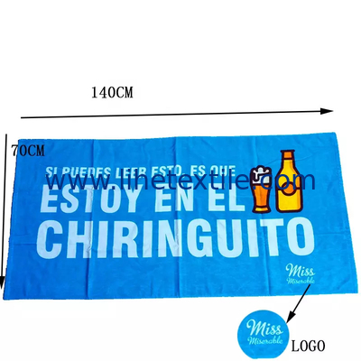 Best selling cotton printed soft beach towels with logo