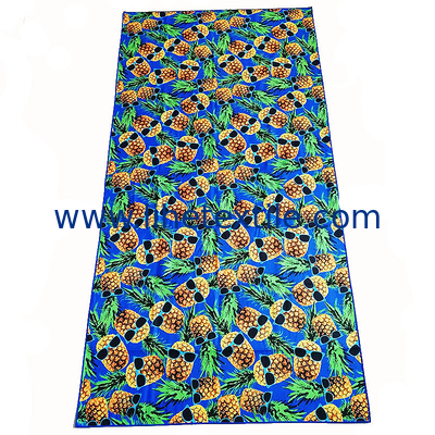 hot sale extra large custom fruit pineapple pattern  microfiber beach towel