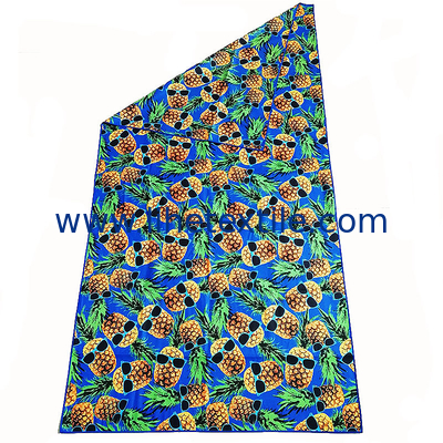 hot sale extra large custom fruit pineapple pattern  microfiber beach towel