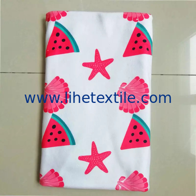 Promotion high quality custom fruit pattern designer woven beach towel