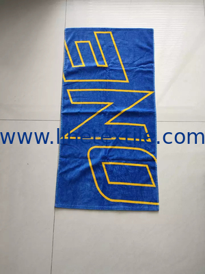 High quality organic cotton terry beach towel printed good water absorption beach towel