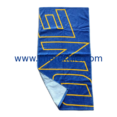 High quality organic cotton terry beach towel printed good water absorption beach towel