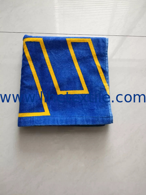 High quality organic cotton terry beach towel printed good water absorption beach towel