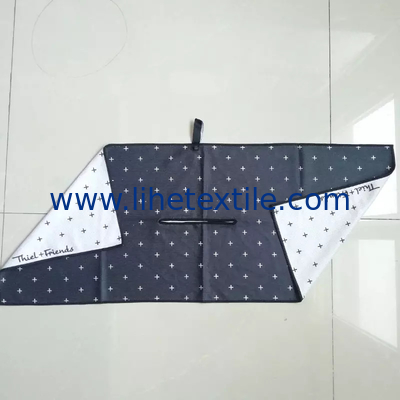 Waffle white and black beach towel printed large size beach towel