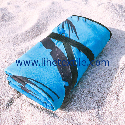 Microfibre quick dry custom printed suede microfiber sublimation beach towel double side printed sand free beach towel