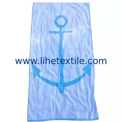 100% cotton velour woven jacquard beach towel sand free beach towel