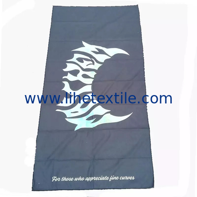 promotion custom logo  printed  microfiber suede beach towel