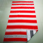 100% cotton velour woven jacquard custom logo beach towel stripe beach towel