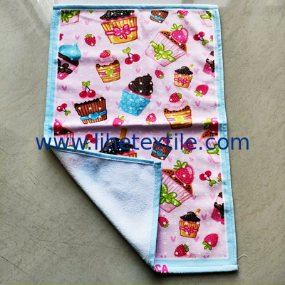 Custom Personalized Reactive Printed 100% Cotton Fabric Rectangle  Beach towel