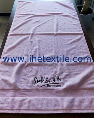 Customized Logo 100% Cotton Embroidered Thick Bath Towel