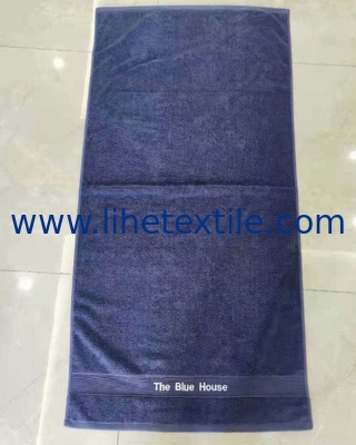 Customized Logo 100% Cotton Embroidered Thick Bath Towel