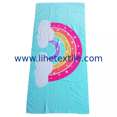 Personalised 100% cotton printed with logo kids beach towel