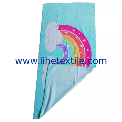 Personalised 100% cotton printed with logo kids beach towel