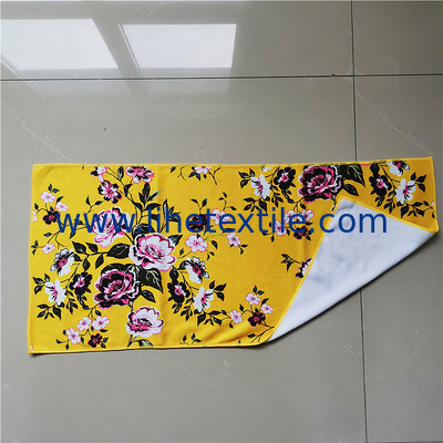 400gsm heavy luxury sublimated beach towel custom printed flower small beach towel