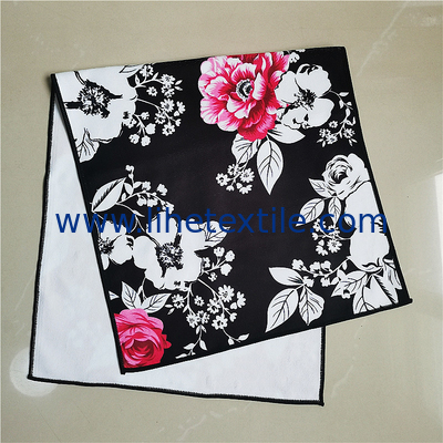 400gsm heavy luxury sublimated beach towel custom printed flower small beach towel