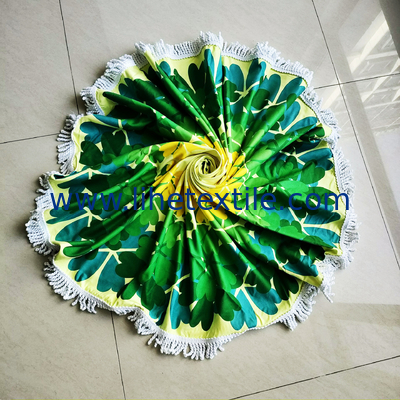 Wholesale round  large beach towels digital printing beach towel