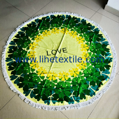 Wholesale round  large beach towels digital printing beach towel