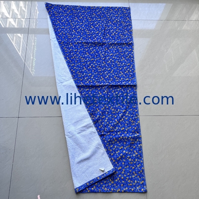 100% cotton sublimation blue beach towels with logo printed beach towel