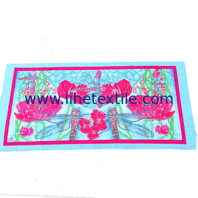 Microfiber beach towel with logo custom waffle beach towel with flower