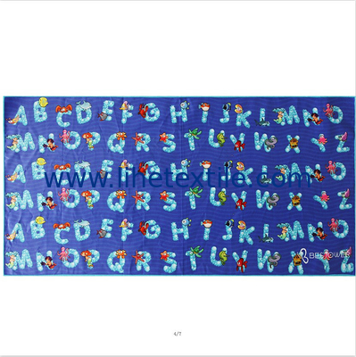 High-quality green microfibe suede double-sided printing beach towel