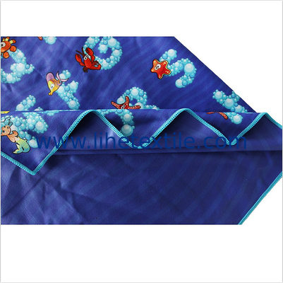 High-quality green microfibe suede double-sided printing beach towel