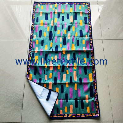 Personalized sand free custom printed recycled microfibre suede beach towel quick dry beach towel