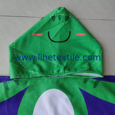 Custom kids Cartoon Printing Hooded Microfiber Towel Beach