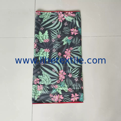 wholesale custom design quick dry printed suede sand free beach towel with logo