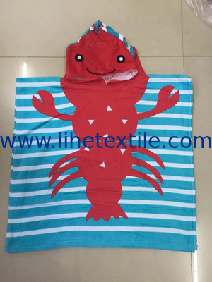 custom designer print with logo sublimation kids poncho beach towel