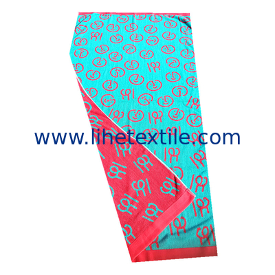Colorful Yarn Dyed  jacquard Towel  Custom Logo Cute Pattern Beach Towel